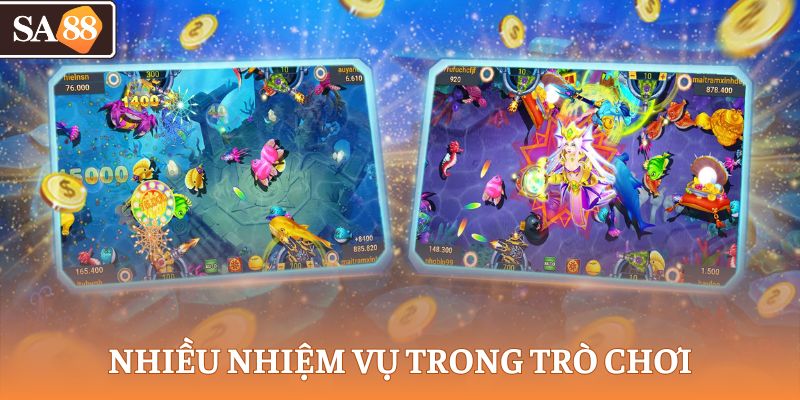 Nhiều nhiệm vụ trong trò chơi