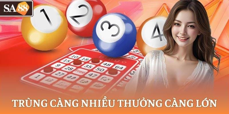 Trùng nhiều spot xổ số Keno trực tiếp thưởng càng lớn